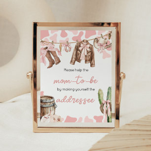 Poster Station d'enveloppe d'un Baby shower de petite fil