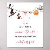 Poster Station d'enveloppe Pink Little Boo Halloween (Devant)