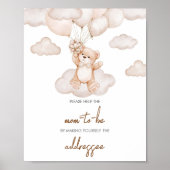 Poster Station d'enveloppes Brown pour bébé à ours (Devant)