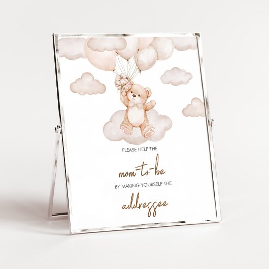 Poster Station d'enveloppes Brown pour bébé à ours