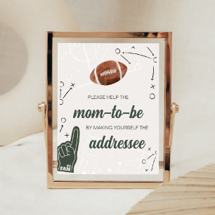 Poster Station d'enveloppes de Baby shower de football