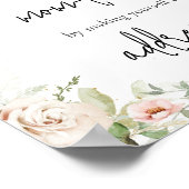 Poster Station d'enveloppes de Baby shower rose Dusty (Coin)