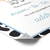 Poster Station d'enveloppes pour bébés Blue Boho Highland (Coin)