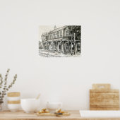 Poster "Station Dépôt de Roger dans l'Ohio" - Crayon (Cuisine)