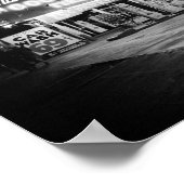 Poster Station D'Essence À La Nuit - Hollywood Californie (Coin)