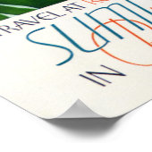 Poster STATION D'ÉTÉ Mer Vacances Femme Plongée Voyage (Coin)