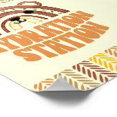 Poster Station d'hydratation 5x7 Boho Woodland Bear Anniv (Coin)