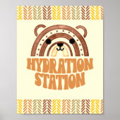 Poster Station d'hydratation 8x10 Ours Boho Woodland Anni (Devant)