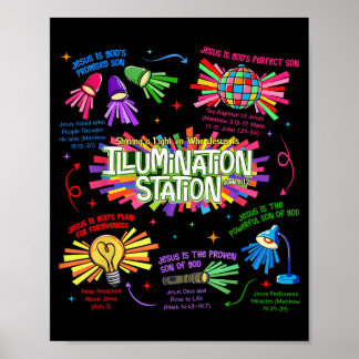 Poster Station d'Illumination Vbs 2026 Bible Jésus