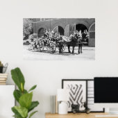 Poster Station d'incendie, pompiers, Transport d'incendie (Bureau à domicile)