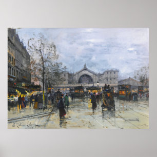 Poster Station Est par Eugène Galien-Laloue