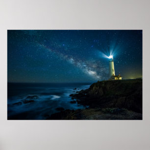 Poster Station Luminaire De Pigeon Point, Ca