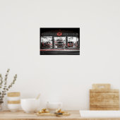 Poster Station moteur 2 de nuit - 19" x 13", (Matte) (Cuisine)