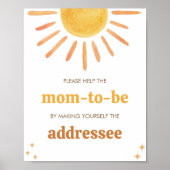 Poster Station Retro Boho Sunshine Baby shower Enveloppe (Devant)
