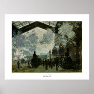 Poster Station Saint Lazare par Claude Monet
