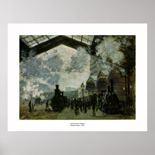 Poster Station Saint Lazare par Claude Monet (Devant)