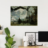 Poster Station Saint Lazare par Claude Monet (Bureau à domicile)