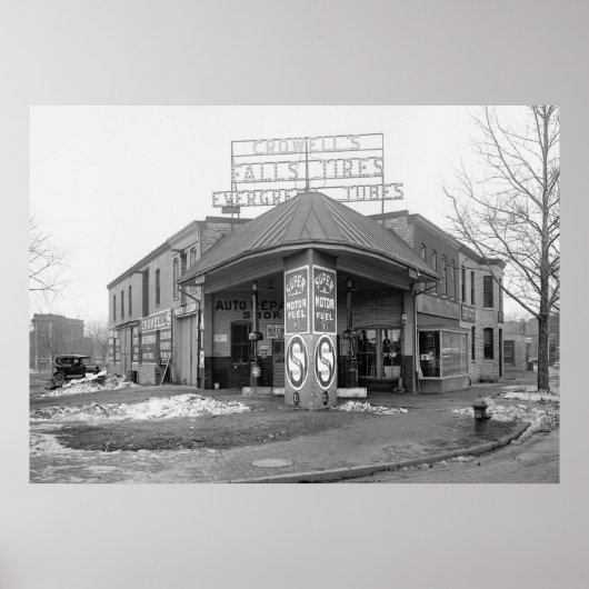 Poster Station-service DC, 1921 (Devant)