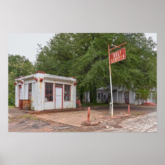 Poster Station-service Dixie au musée du Texas (Devant)