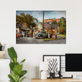 Poster Station-service - Shannon's super gasolines 1939 (Bureau à domicile)