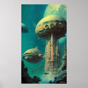 Poster Station Sirius - (42x24in Extra Long) (Avec logo)