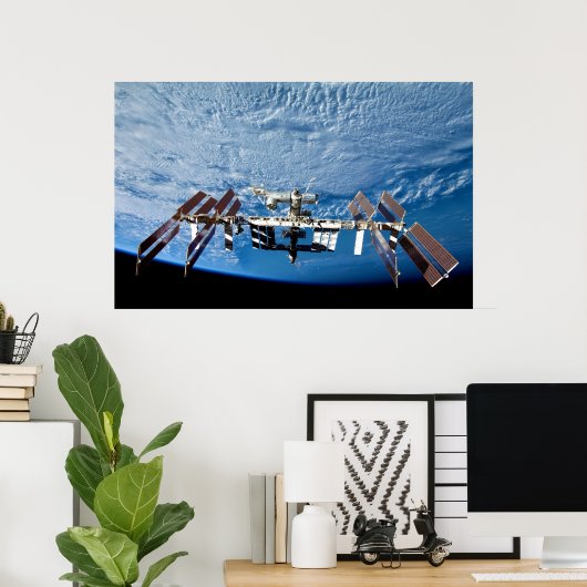 Poster Station spatiale (Bureau à domicile)