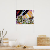 Poster Station spatiale Torus Habitat Colonie Artiste Con (Cuisine)