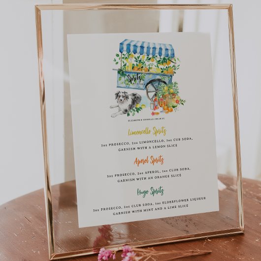 Poster Station Spritz | Boisson Portrait de Compagnon de