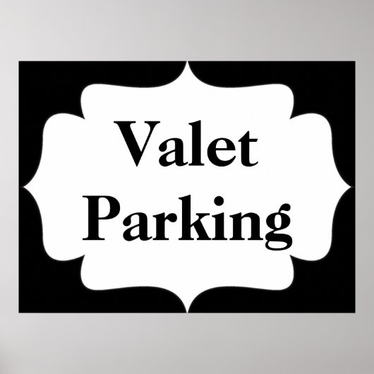Poster Stationnement Valet (Devant)