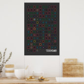 Poster Stations & Lignes : Chicago (Sombre) (Cuisine)