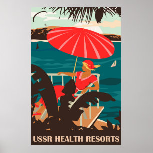 Poster Stations thermales de l'URSS
