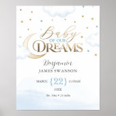 Poster Statistiques de naissance Baby of our Dreams Boy N (Devant)