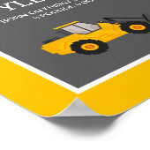 Poster Statistiques de naissance Camion à benne excavatri (Coin)