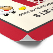 Poster Statistiques de naissance de bébé animaux de la fe (Coin)