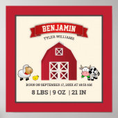 Poster Statistiques de naissance de bébé animaux de la fe (Devant)