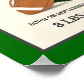 Poster Statistiques de naissance de bébé avec casque de f (Coin)