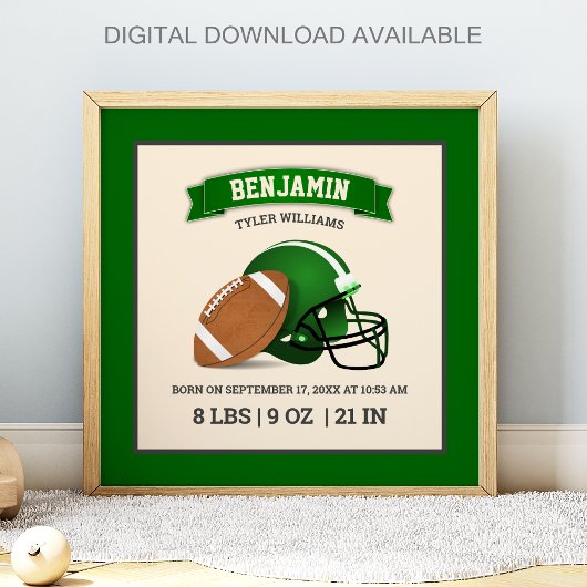 Poster Statistiques de naissance de bébé avec casque de f