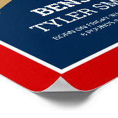 Poster Statistiques de naissance de bébé baseball Cute Li (Coin)