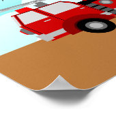 Poster Statistiques de naissance de bébé de camion de pom (Coin)