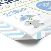 Poster Statistiques de naissance de bébé garçon pour une  (Coin)