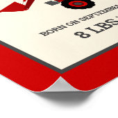 Poster Statistiques de naissance de bébé tracteur agricol (Coin)