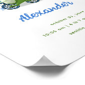 Poster Statistiques de naissance de garçon de nurserie Mu (Coin)