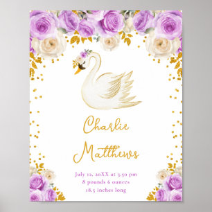 Poster Statistiques de naissance des Roses Pourpres et Do