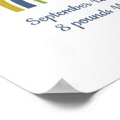 Poster Statistiques de naissance Rainbow Boho New Baby Bo (Coin)