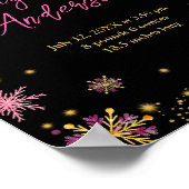 Poster Stats de naissance des flocons d'or et de rose (Coin)