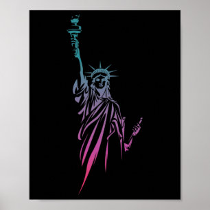 Poster Statue 4 juillet De La Liberté