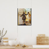 Poster Statue Conquistador de Séville (Cuisine)
