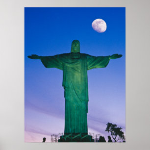 Poster Statue Cristo Redentor  Rio de Janeiro Brésil