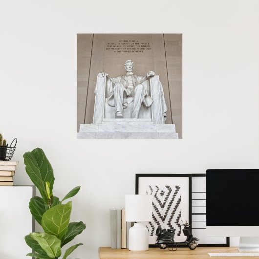 Poster Statue d'Abraham Lincoln (Bureau à domicile)