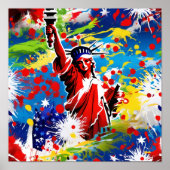 Poster Statue d'Art Populaire Urbaine de Liberté (Devant)